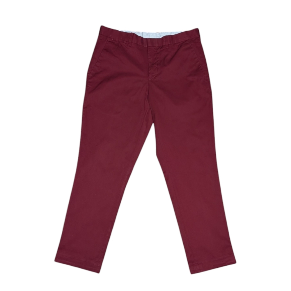 Men's Burgundy Slim-Fit Chino Pants | Stylish & Comfortable Casual Wear